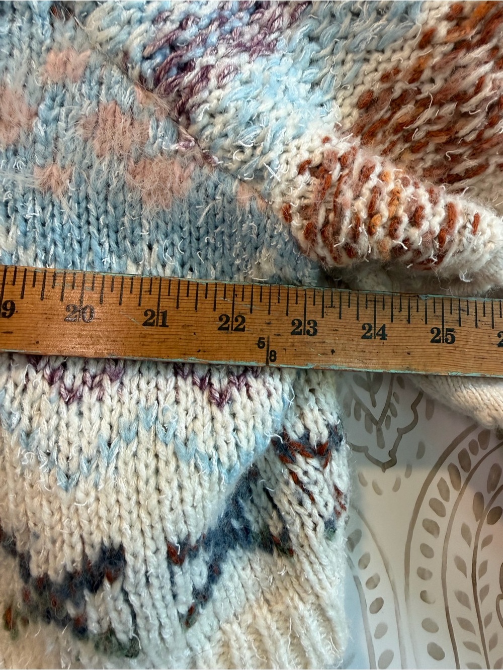Anthropologie Daily Practice Nordic Sweater Cotton/Wool Blend size Med / Large - Picture 9 of 11